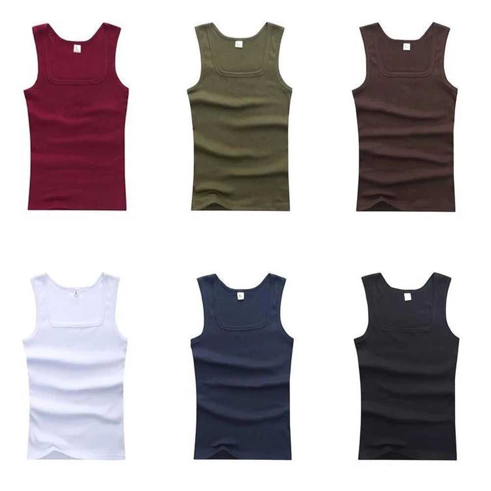 Men's Pure Cotton Tight Vest Tank Top